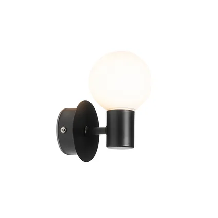 QAZQA Moderne wandlamp zwart IP44 - Cederic Up 6