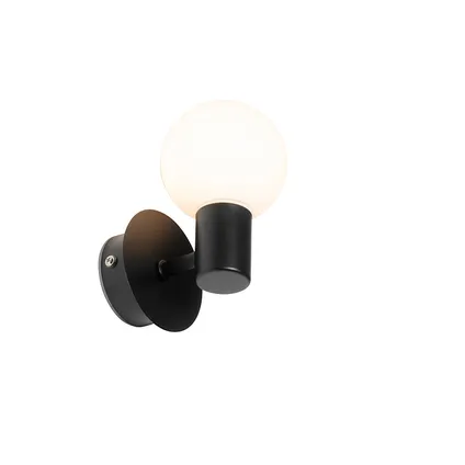 QAZQA Moderne wandlamp zwart IP44 - Cederic Up 9
