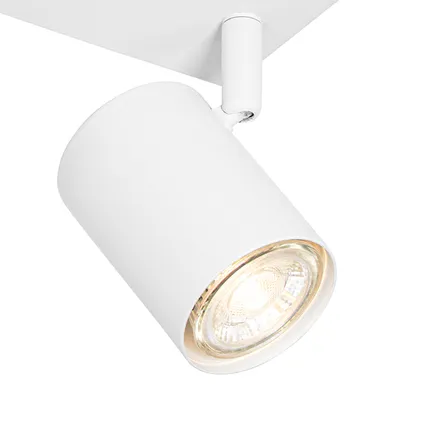 QAZQA Moderne plafondlamp wit 3-lichts verstelbaar rechthoekig - Jeana 3