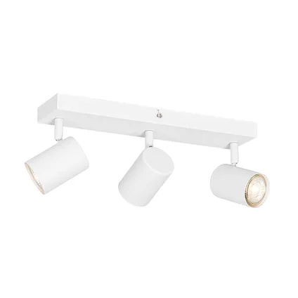 QAZQA Moderne plafondlamp wit 3-lichts verstelbaar rechthoekig - Jeana 9