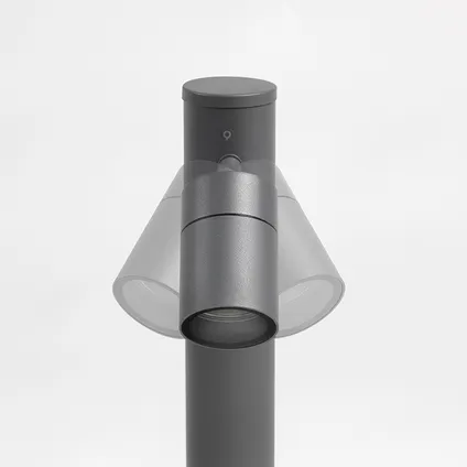 QAZQA Buitenlamp grijs RVS 45 cm verstelbaar IP44 - Solo 3
