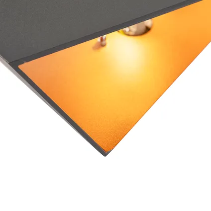 QAZQA Wandlamp Fold grijs met koper 5