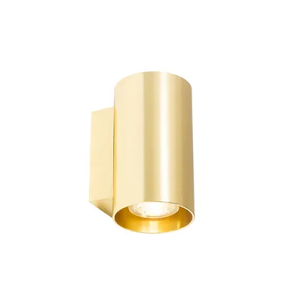 QAZQA Moderne wandlamp goud rond 2-lichts - Sandy 8