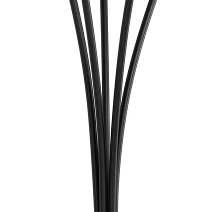 QAZQA Moderne vloerlamp zwart met goud 5-lichts - Athens Wire 6