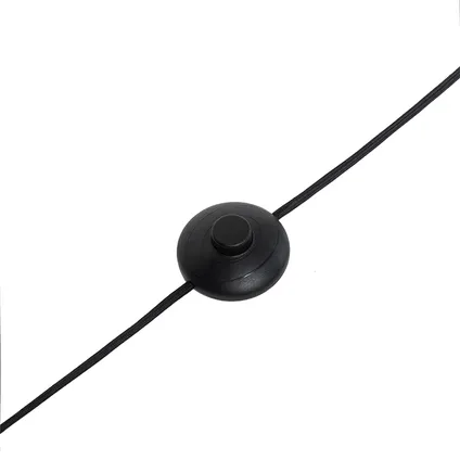 QAZQA Moderne vloerlamp zwart met goud 5-lichts - Athens Wire 7