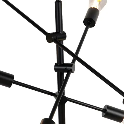 QAZQA Smart industriële hanglamp zwart incl. 6 WiFi ST64 - Sydney 5