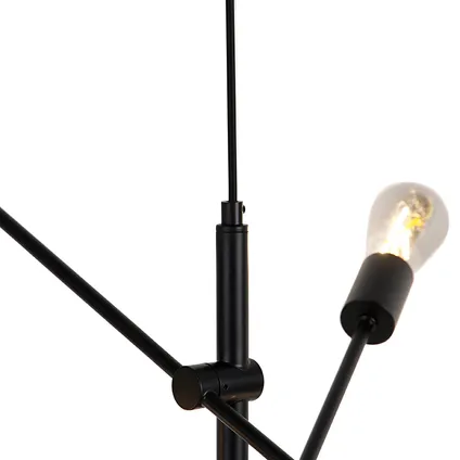 QAZQA Smart industriële hanglamp zwart incl. 6 WiFi ST64 - Sydney 6