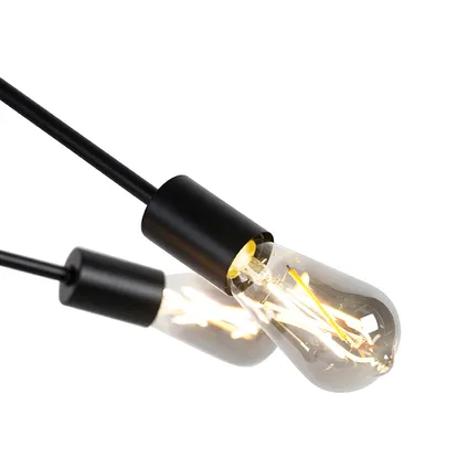 QAZQA Smart industriële hanglamp zwart incl. 6 WiFi ST64 - Sydney 7