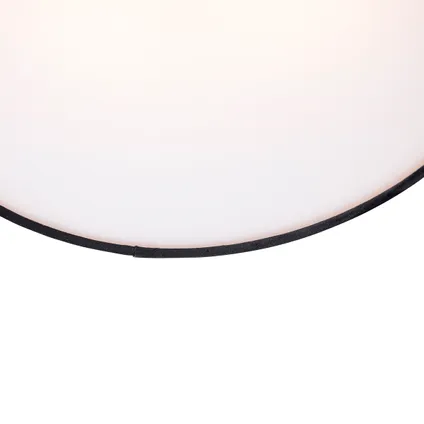 QAZQA Moderne plafondlamp zwart 40 cm met gouden binnenkant - Drum 2