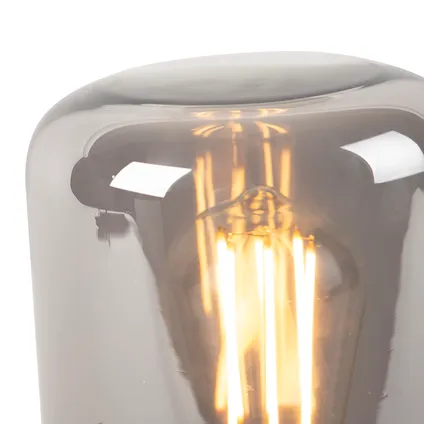 QAZQA Lampe de table design noire avec verre fumé - Bliss Cute 3