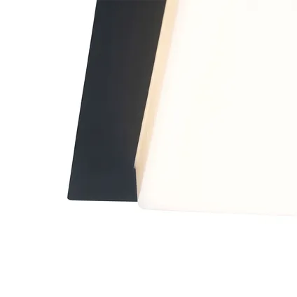 QAZQA Moderne plafondlamp zwart vierkant incl. LED IP44 - Lys 6