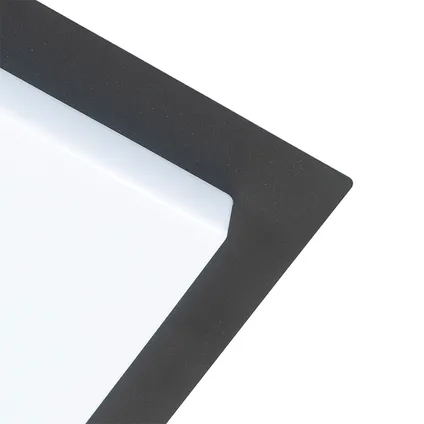 QAZQA Moderne plafondlamp zwart vierkant incl. LED IP44 - Lys 9