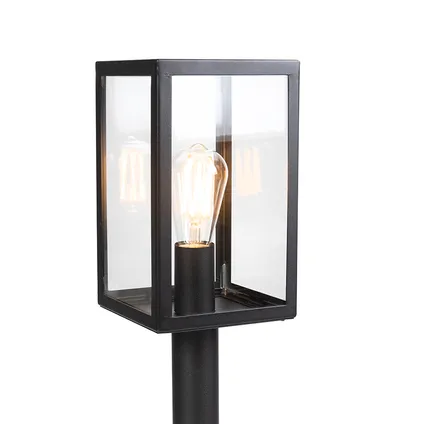 QAZQA Moderne buitenlamp zwart met glas 100,5 cm - Rotterdam 2