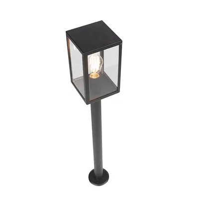QAZQA Lampe d'extérieur moderne noire avec verre 100,5 cm - Rotterdam 5