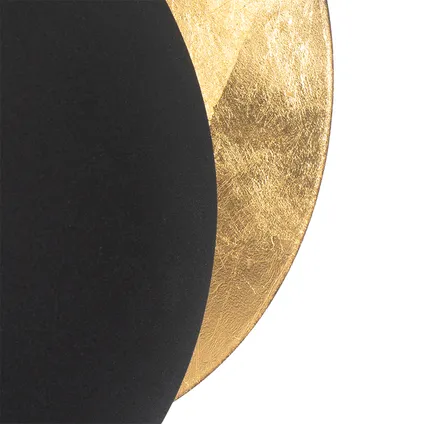 QAZQA Moderne wandlamp zwart met goud - Sunrise 6