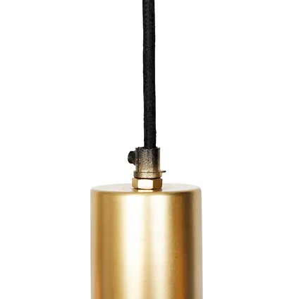 QAZQA Suspension design noire et dorée 3 lumières - Mayelle 2