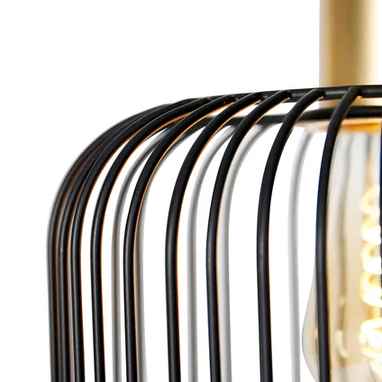 QAZQA Design hanglamp zwart met goud 3-lichts - Mayelle 6