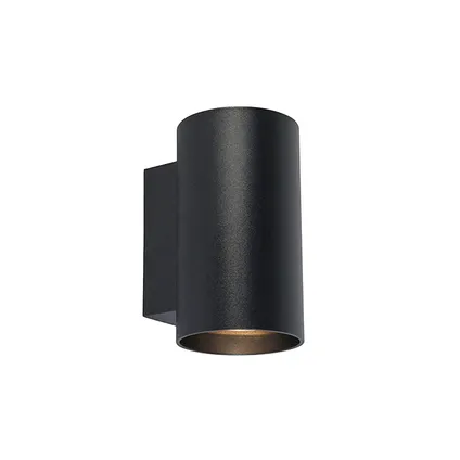 QAZQA Moderne wandlamp zwart rond 2-lichts - Sandy 3