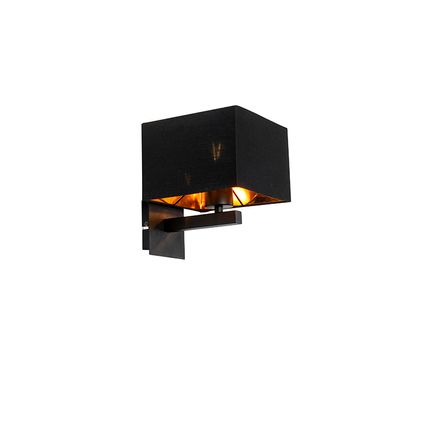 QAZQA Moderne wandlamp zwart met goud - VT 1