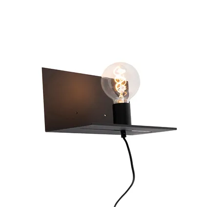 QAZQA Moderne wandlamp zwart verstelbaar - Muro 6