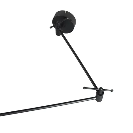QAZQA Hanglamp zwart met kap 35 cm donkergrijs verstelbaar - Blitz I 5