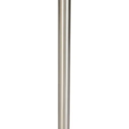 QAZQA Moderne vloerlamp staal met witte plisse kap 45 cm - Simplo 7