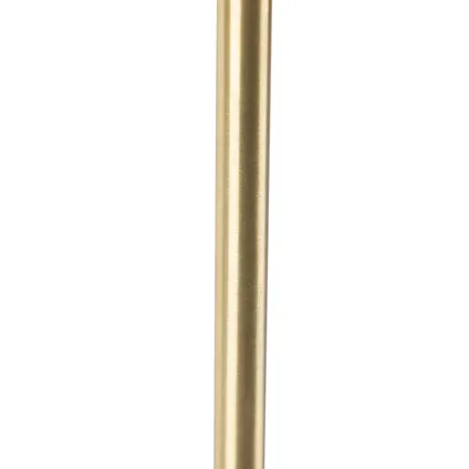 QAZQA Tafellamp goud verstelbaar met kap wit 35 cm - Parte 9