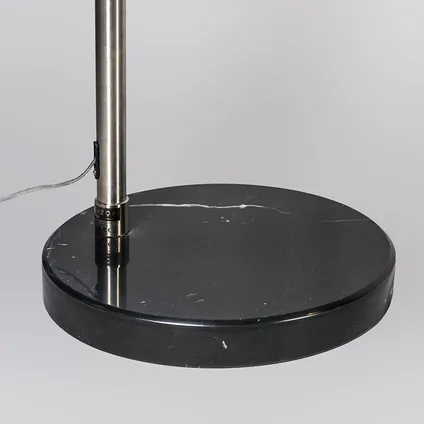 QAZQA Moderne booglamp staal met marmeren voet - XXL 6