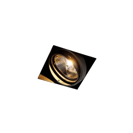 QAZQA Inbouwspot zwart 1-lichts GU10 AR111 Trimless - Oneon