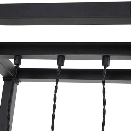 QAZQA Design vloerlamp zwart 3-lichts - Cage 8