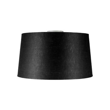 QAZQA Moderne plafondlamp wit met zwarte kap 45 cm - Combi