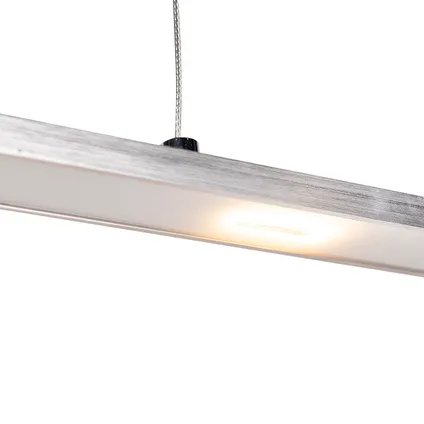 QAZQA Lampe à suspension design en acier avec gradateur tactile, y compris LED - Platine 3