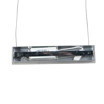 QAZQA Lampe à suspension design en acier avec gradateur tactile, y compris LED - Platine 10