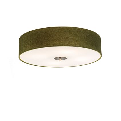 QAZQA Landelijke plafondlamp groen 50 cm - Drum Jute