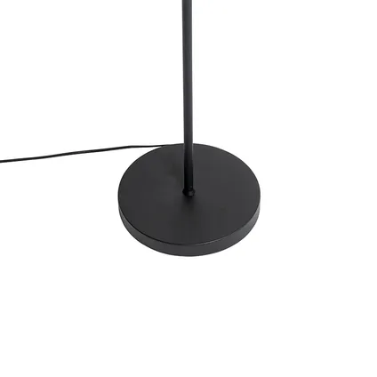 QAZQA Design vloerlamp zwart met goud 2-lichts - Stijn 8