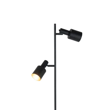 QAZQA Moderne vloerlamp zwart 2-lichts - Stijn 7
