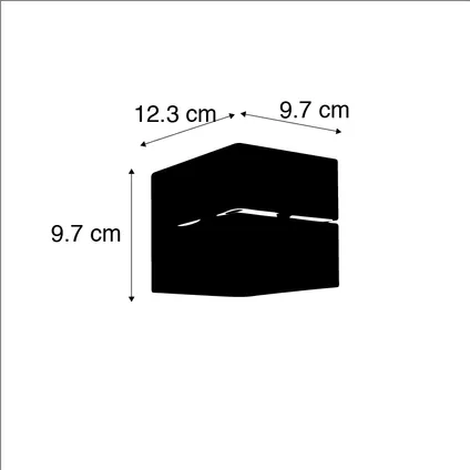 QAZQA Moderne wandlamp zwart met goud 9,7 cm - Transfer Groove 4