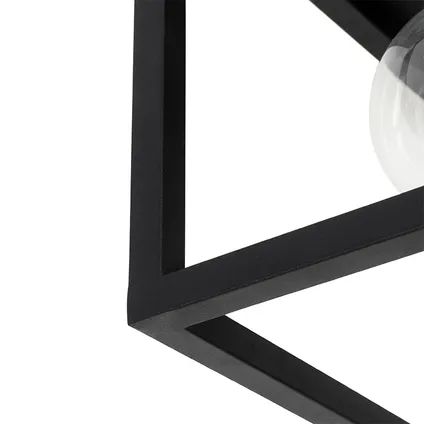 QAZQA Industriële plafondlamp zwart 40 cm 4-lichts - Cage 7