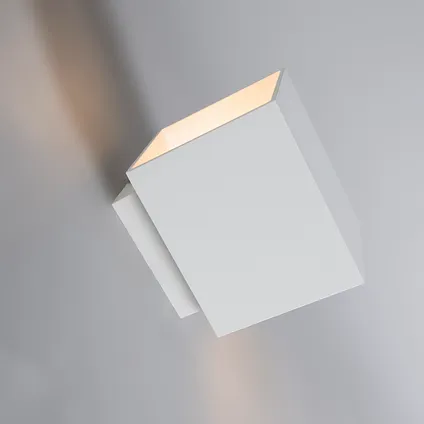 QAZQA Moderne wandlamp vierkant wit - Sola 3