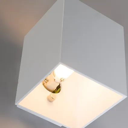 QAZQA Moderne wandlamp vierkant wit - Sola 6
