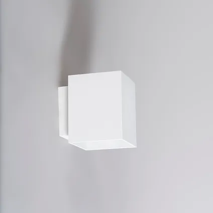 QAZQA Moderne wandlamp vierkant wit - Sola 8