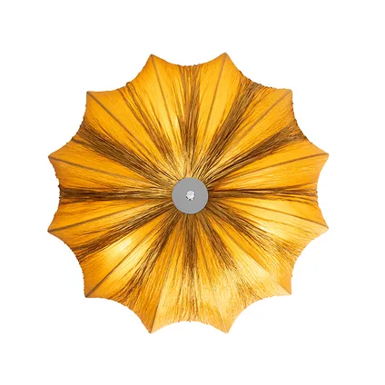 QAZQA Design plafondlamp goud zijden 52 cm 3-lichts - Plu 8