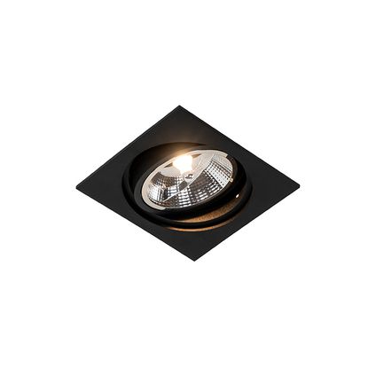 QAZQA Spot encastrable moderne noir réglable - Chuck 111