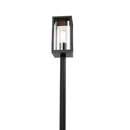 QAZQA Industriële staande buitenlamp zwart 100 cm IP44 - Charlois 10