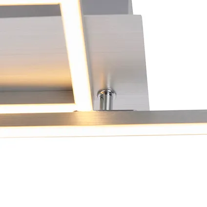 QAZQA Plafondlamp langwerpig staal 3-staps dimbaar - Plazas Novo 2