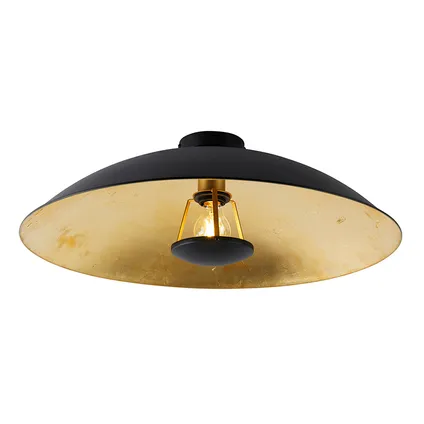 QAZQA Vintage plafondlamp zwart met goud 60 cm - Emilienne Novo