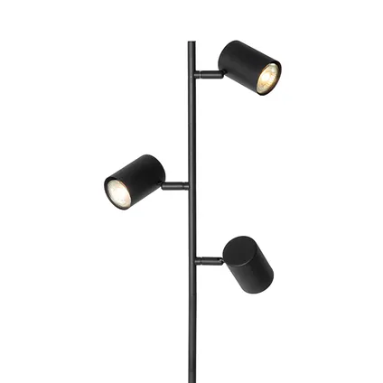 QAZQA Moderne vloerlamp zwart 3-lichts - Jeana 3