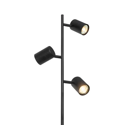QAZQA Moderne vloerlamp zwart 3-lichts - Jeana 10
