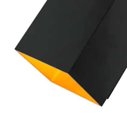 QAZQA Design wandlamp zwart en goud vierkant - Sola 6