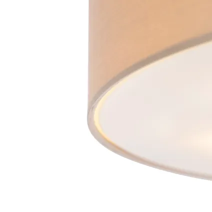 QAZQA Landelijke plafondlamp beige 50 cm - Drum 3